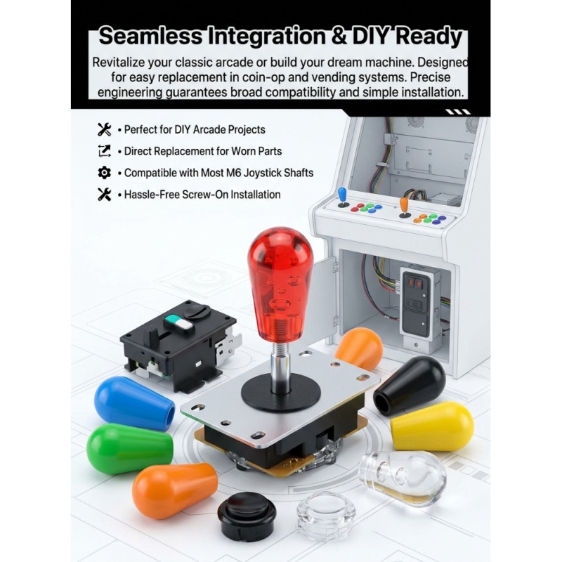 Arcade And Vending - 1 PCS M6 Joystick American Ball