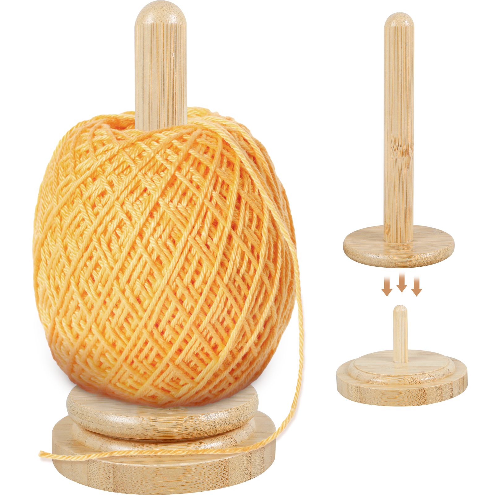 Skee Ball Arcade - ​Wooden Yarn Holder Rotatable Bamboo Yarn