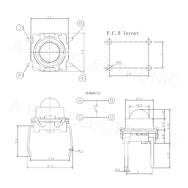 20PCS TS-F007 Touch 4-pin vert - Pinball Machine recensione e prezzo