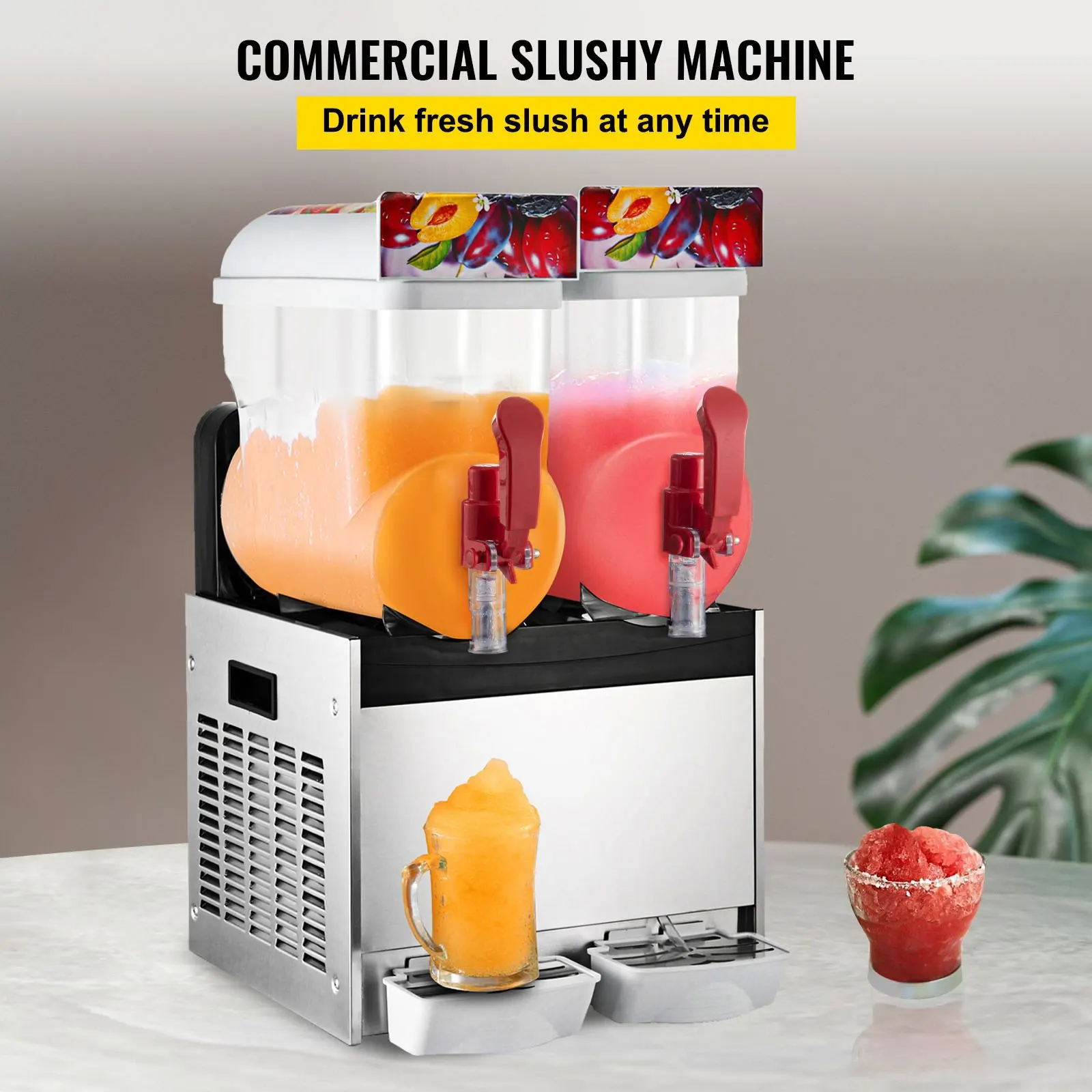 SIHAO 15Lx2 Tank Commercial Sl - Slushie Machine Vending recensione e prezzo