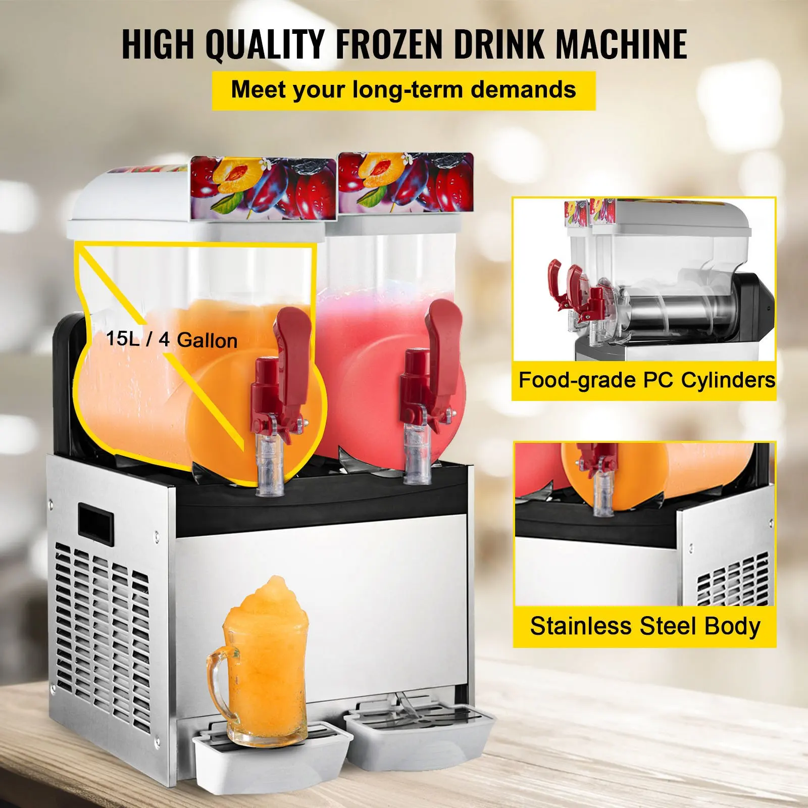 SIHAO 15Lx2 Tank Commercial Sl - Slushie Machine Vending recensione e prezzo