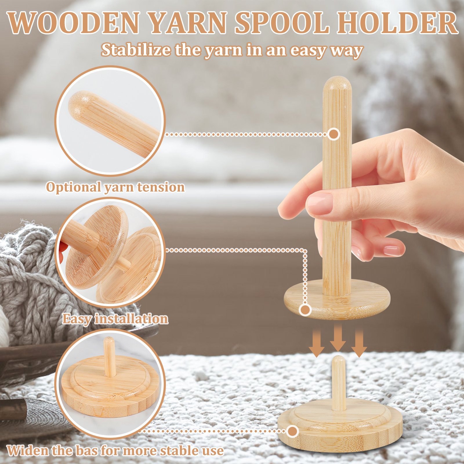 ​Wooden Yarn Holder Rotatable  - Skee Ball Arcade recensione e prezzo