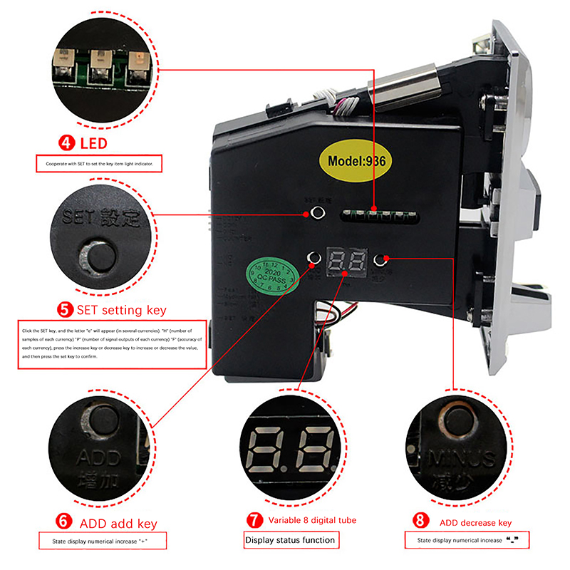 1Pc 616 Multi Coin Slot Accept - Arcade Games Vending recensione e prezzo